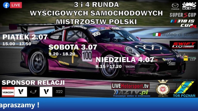 3 i 4 runda Wyścigowych Samochodowych Mistrzostw Polski Sobota