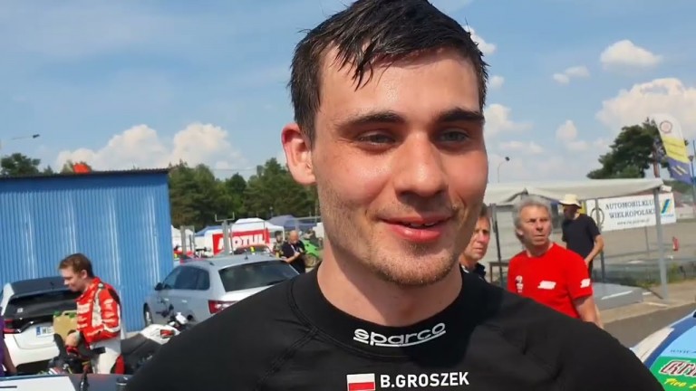 Bartosz Groszek po zajęciu drugiego miejsca w wyścigu TRC Eastern Europe 2022 na Torze Poznań